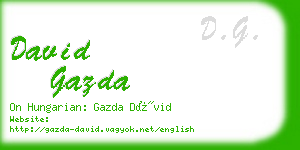 david gazda business card